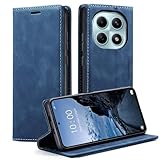 KZB Handyhülle für Xiaomi Redmi Note 15 4G/5G Hülle Premium Leder Klappbar Tasche Flip Hülle Magnet Kartenfach Standfunktion Klapphülle Schutzhülle für Redmi Note 15 5G/4G - Blau
