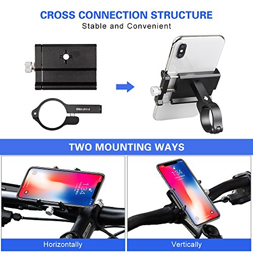 Suporte para telefone, Andoer Suporte de telefone ajustável para bicicleta GUB antiderrapante suport