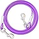 Tie Out Leinen Für Hunde,3/6/9/15m,Tie Out Cables Für Hunde Hofleine,Hofleine Für mittlere bis große Hunde(Lila,3m)