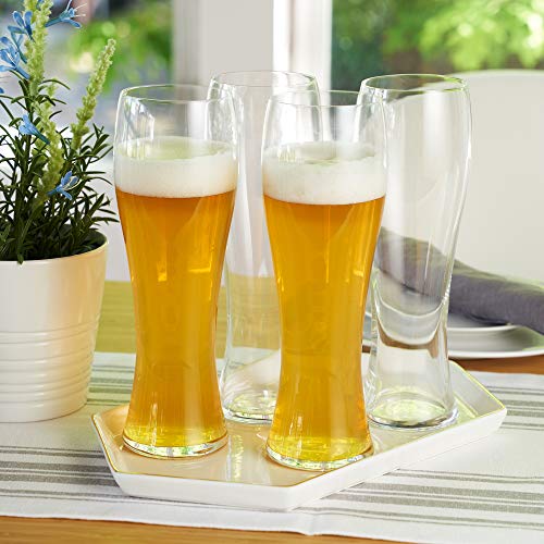 Spiegelau Beer Classics Hefeweizen Glasses, Set Of 4, European-Made Lead-Free Crystal, Modern Beer Glasses, Dishwasher Safe, Professional Quality Hefe Glass Gift Set, 24.7 Oz #TOP6
