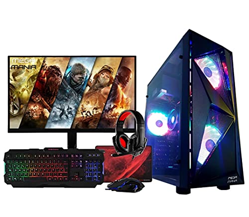 Megamania-PC-Gaming-AMD-Ryzen-5-4600G-Ordenador-de-sobremesa-42GHz-Turbo-Six-Core-16GB-DDR4-SSD-1TB-Grafica-AMD-Radeon-Vega-11-Monitor-24-LED-FullHD-75Hz-Kit-Gaming