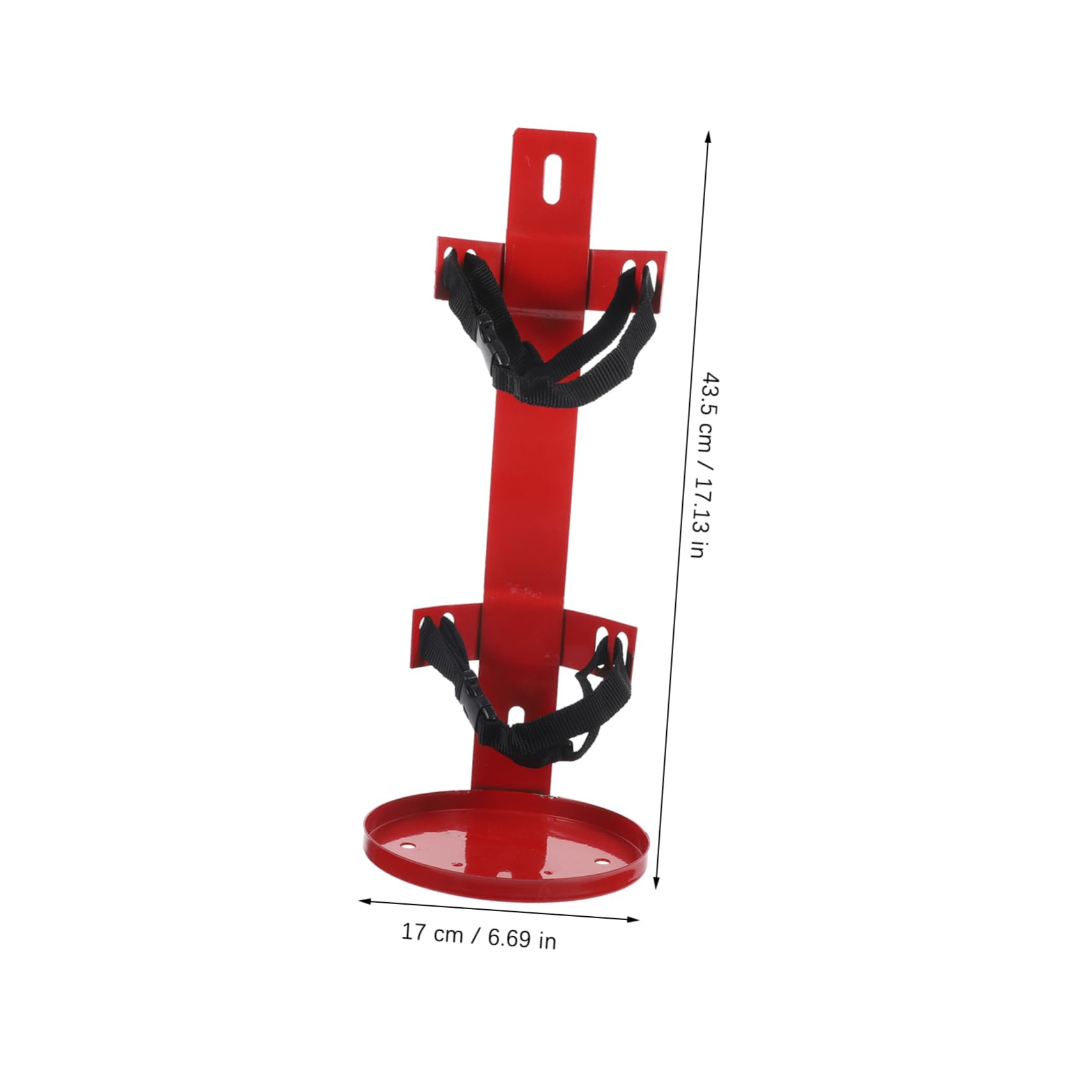 Soporte para Extintor de Incendios de Hierro, Montaje en Pared Rojo | Fijación Correa de Tela, para Vehículos y Turismos, Carga 5-7kg, Instalación Sencilla