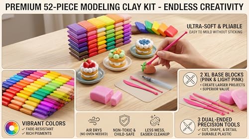 Pâte à modeler 72 couleurs propre sans cuisson pour figurines enfants - 8