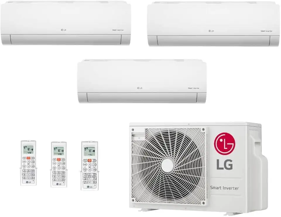 Ar Condicionado Multi Split Inverter 30000 Btus Lg (2x9000 + 12000) Quente/frio Z4uw30gfb1.awgzbr3-220v