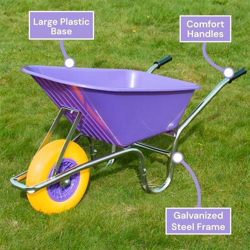 KCT 110L Purple Garden Builders Heavy Duty Wheelbarrow with Reinforced Tyre 7 KCT 110L Purple Garden Builders Heavy Duty Wheelbarrow with Reinforced Tyre - Image 7