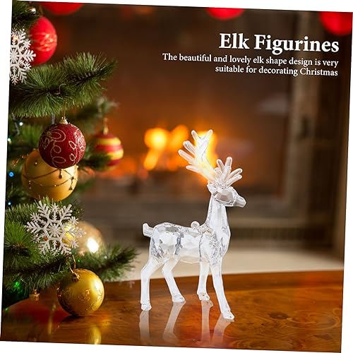 Figurine de wapiti acrylique transparent Mobestech pour illuminer votre table - 6