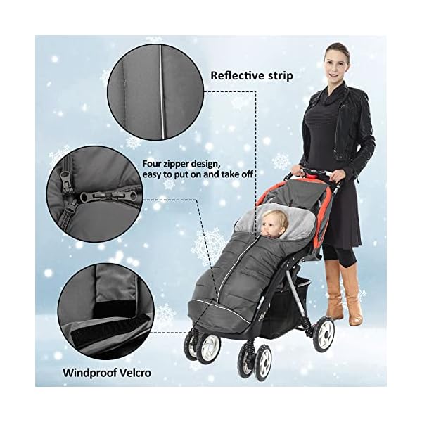 Fairy Baby Baby Fusssack Kinderwagen Universal Wintersack Kinderwagen Fußsack Babyschale – Bild 3