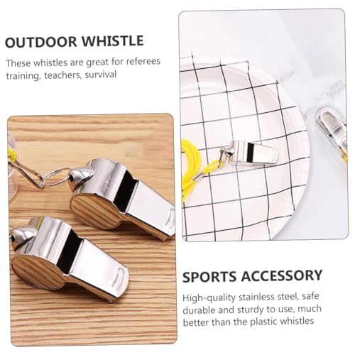 12 Silbatos deportivos de acero inoxidable SECFOU miniatura 6