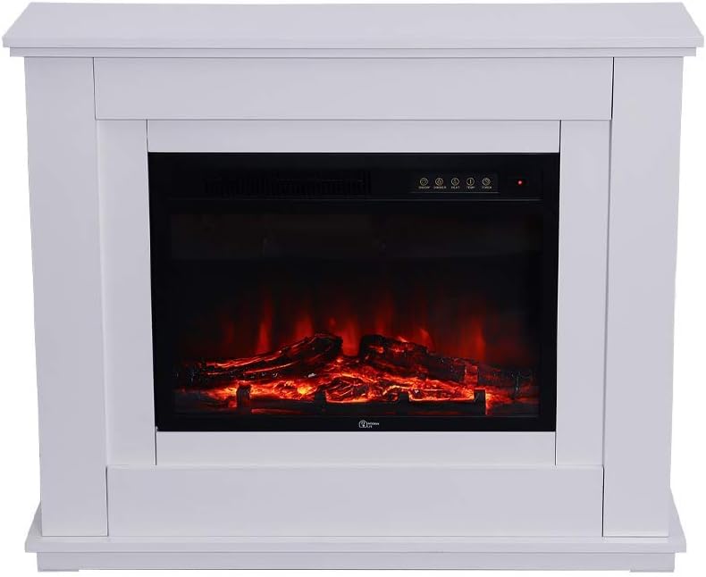 Riscaldatore per caminetto per uso interno porta tv elettrico