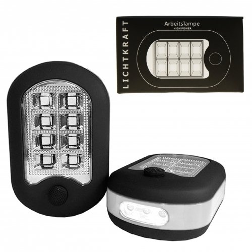 Lichtkraft 984810 - Taschenlampe HP Arbeitslampe 11 LEDs, grau Cover