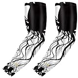 COOLOMG Kompression Armlinge Sonnenschutz rutschfest Basketball Volleyball Baseball Laufen Damen Herren Jungen 1Paar Grau M