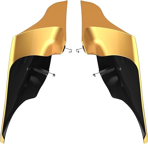 Miniatura 296 de Advanblack Barracuda - Cubiertas laterales estiradas plateadas (brillantes), paneles extendidos para Harley Touring Street Glide Road Glide Electra