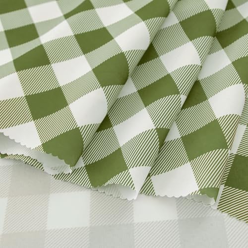 Essifunia Waterproof Plaid Tablecloth Fabric - Round 108 Inch Classic Gingham Checker Table Cloth for Indoor/Outdoor Use - Buffalo Table Cover for Picnics, BBQs, and Parties by Essifunia - Used condition - Image 2