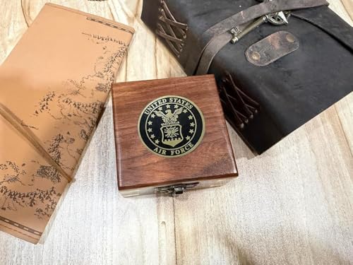 Brújula Militar U.S. Air Force con Estuche de Cuero - Regalo de Apreciación Militar para Hombres y Mujeres miniatura 4
