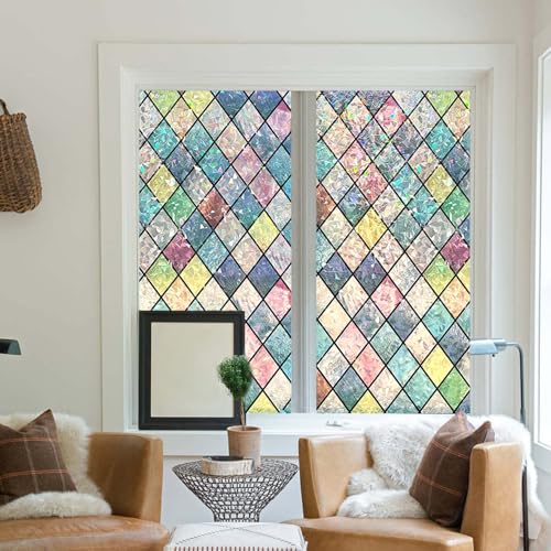 Vinilo adhesivo estático para ventana vitral 118x20" PVC miniatura 7