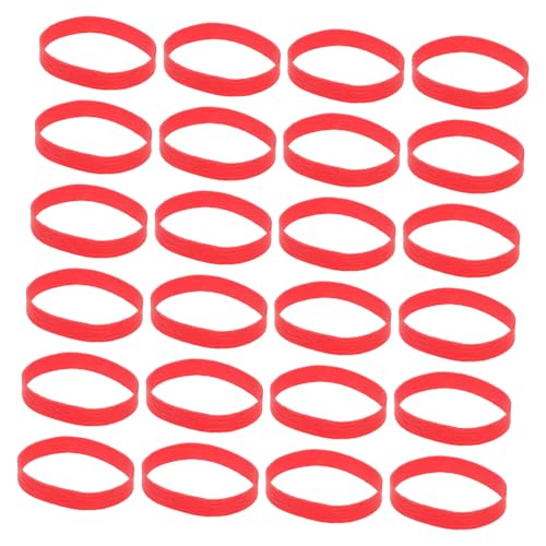 HOODANCOS 赤い輪ゴム 伸縮性バンド 広 太い ゴム バンド 繰り返し使用可能 事務用品 学校 手芸 オフィス 家用 織 バインディング ループ 日常使い