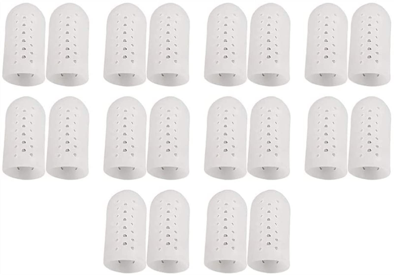 10 Paia di puntali in Gel e Protezioni per alluci, tubetti, Manicotti, Protezioni per Mais in Gel, Protezioni per Dita, per Cuscini, Calli, vesciche, Calli