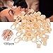 Haosie 100PCS Makeup Pigment Rings Cups, Silicone Eyebrow Ring Cup, Nail Art Ink Rings, for Microblading Eyebrow Lip Pigment Glue Mixed (Diameter: 1.4cm / 0.6in)