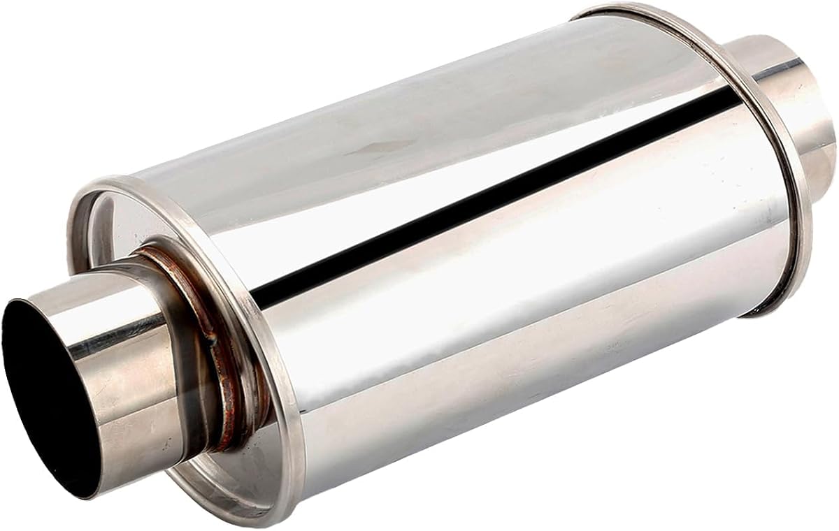 Silenciador Ultra Silencioso Resonador 304 de Acero Inoxidable de 2.5"| Resonador de Escape de Ajuste Universal | Eliminador de Drones | Diseño Directo | 2.5/3" Entrada/Salida | Sonido de Rendimiento