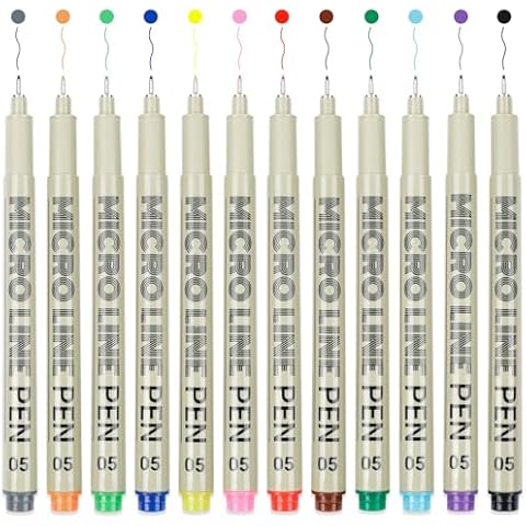 SAKEYR 12 Pack Fineliner Pens for Art Cover