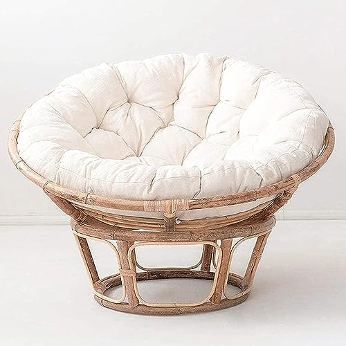 Coussin rond 90 cm résistant aux couleurs et pliable avec housse amovible