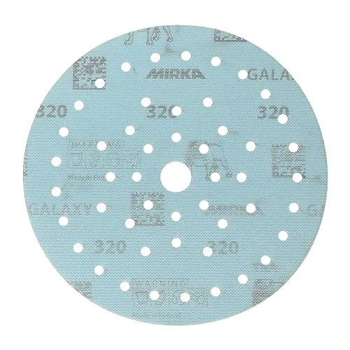 Mirka Galaxy epoxy sandpaper 150mm Hook & Loop grit 320 for sanding epoxy resin wood, epoxy, rivertable / 50 pcs sanding discs - Image 2