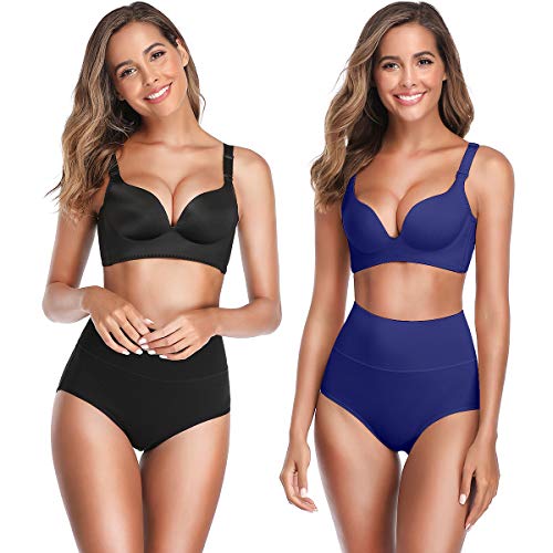 Ouenz Womens Underwear Briefs，Multipack Cotton High Waist Underpants Paties For Ladies Female,Multi,L #TOP3