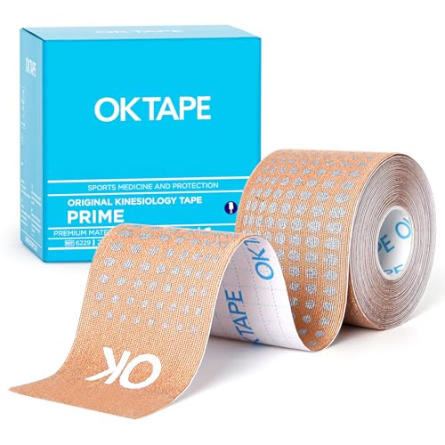 Image of OK TAPE Synthetic Kinesiology Tape Prime 1 Roll, 2inx16.4ft-Beige