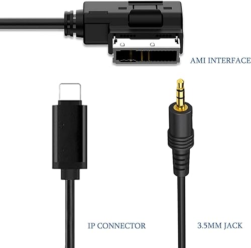 Miniatura 3 de Cable macho de entrada auxiliar de audio de Mercedes Benz, Hain 0.138 in Aux en adaptador para MB W203 AC289