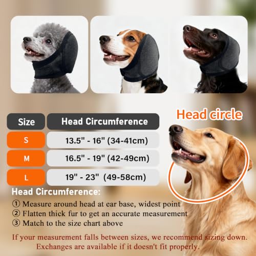 Image of Dog Ear Muff Noise Protection, Noise Cancelling Headphone for Dogs, Adjustable No Shake Dog Ear Cover Noise Blocking, Dog Ear Wrap Sound Reduction Anxiety Relief, Grooming Calming Hood (Small, 2Pack)