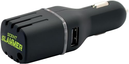 HME Scent Slammer - Purificador de aire para automóvil con puertos USB duales  Limpiador de aire de doble ozono portátil compacto y eficaz para