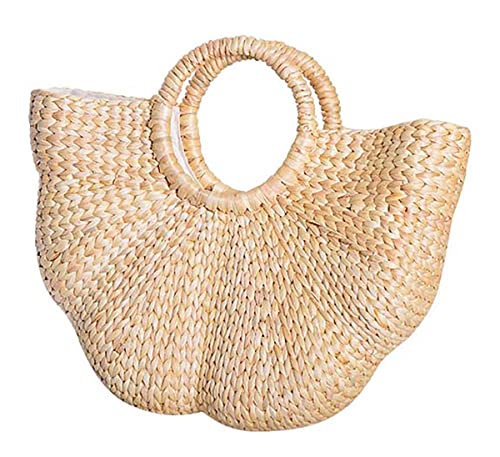 Bolso Tote de Paja para Mujer Hecho a Mano en Verano miniatura 1