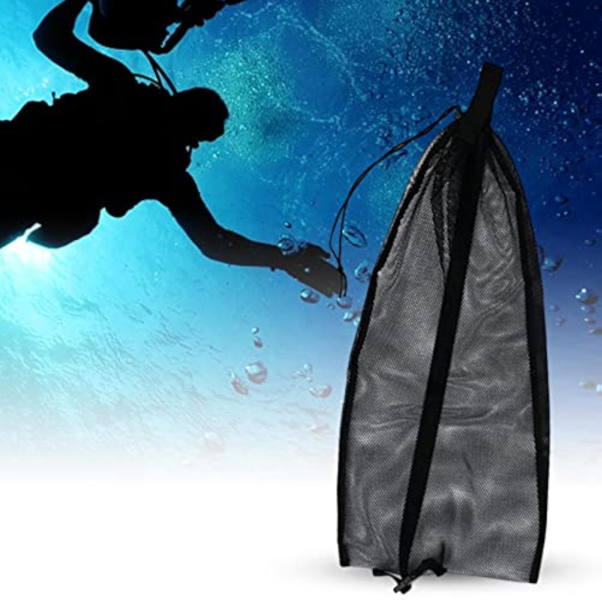 5x Drawstring Mesh Bag with Shoulder Strap