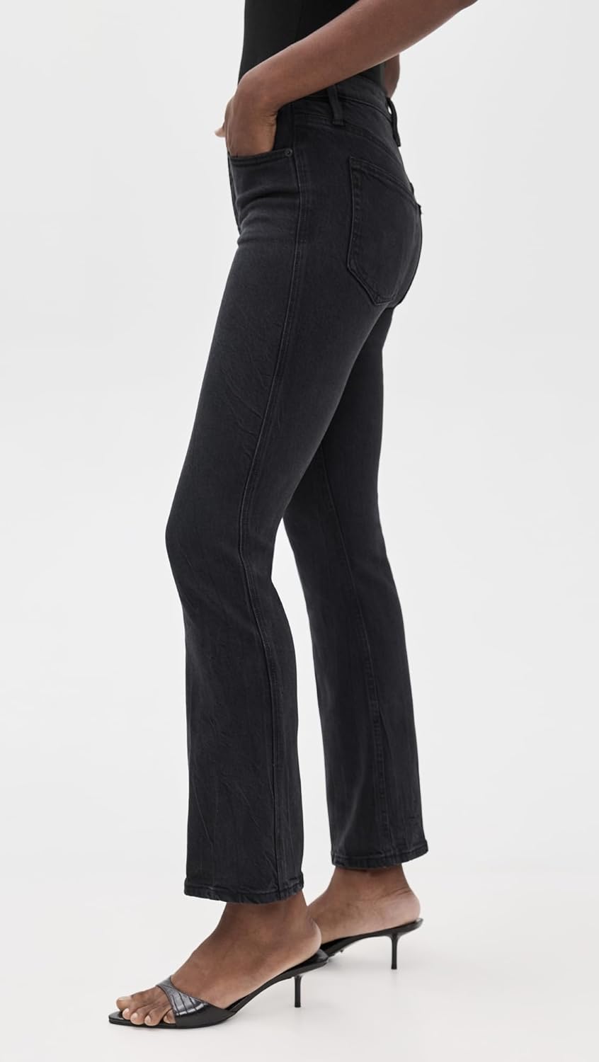 Good American Women's Soft Tech Good Standard Kick Flare Jeans - Image 4