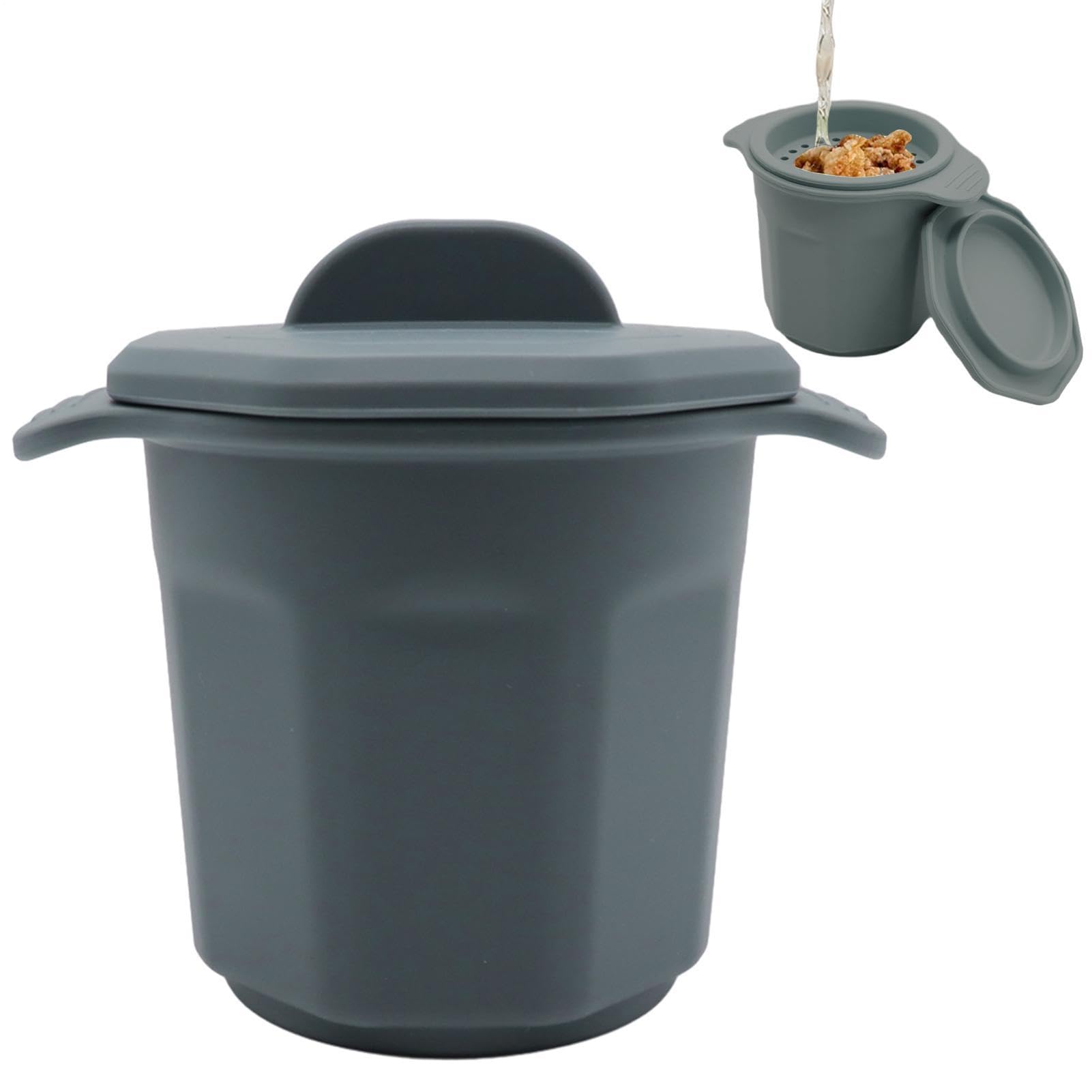 Jarra de grasa para cocina con colador para preparar recetas tradicionales en casa