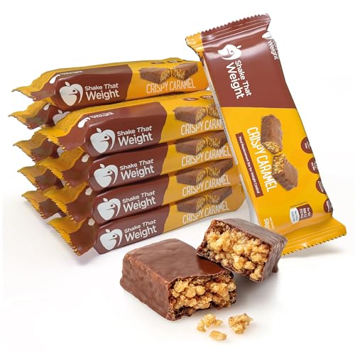 Shake That Weight Crispy Caramel Meal Bars - 10 Meals 15g Protein Gluten-Free Low Sugar Meal Replacement Bars for Weight Loss High Fibre Vegetarian