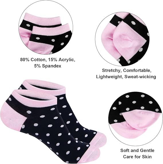 10 Pairs Ankle Trainer Sneakers Socks for Women Non Slip Cotton No Striped Show Low Cut Casual Socks2