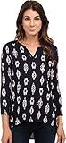 Lucky Brand Women's Ikat Ditsy Henley Shirt