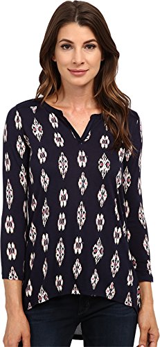Lucky Brand Women's Ikat Ditsy Henley Shirt