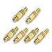 RCA Connector Plug, Conwork 6-Pack RCA Female Plug Screws Audio Video In-Line Jack Adapter Gold Plated Solder Type