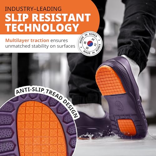 Image of YUNGPRIME Men's and Women's Slip-Resistant Work Shoes - Nursing - Chef Shoes