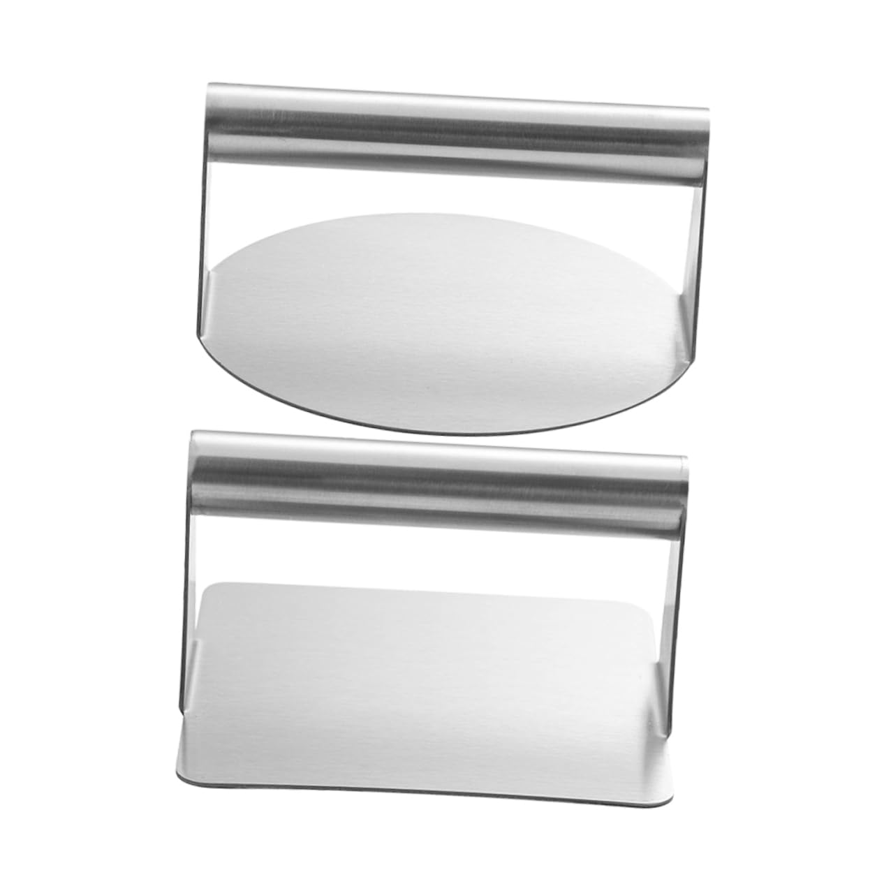 BESTonZON 2Pcs Stainless Steel Burger Press Smasher Kitchen Patty Maker for Easy DIY Burgers Ergonomic Handle for Comfort Durable Meat Press for Griddle and Grill Cooking