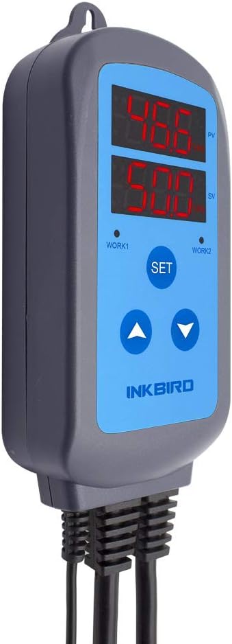 Humidity Controller IHC200 Inkbird Humidistat Mushroom Greenhouse Pre Wired Outlet Dual Stage Humidifier Dehumidifier(new version)