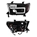 AKKON - For Toyota Tundra Sequoia LED DRL Light Tube Black Projector Replacement Headlights Left/Right Lamps