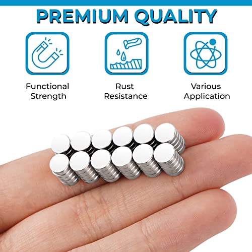 image for Grtard 60 Pack 6×3mm Round Small Magnets, Strong Mini Neodymium Magne