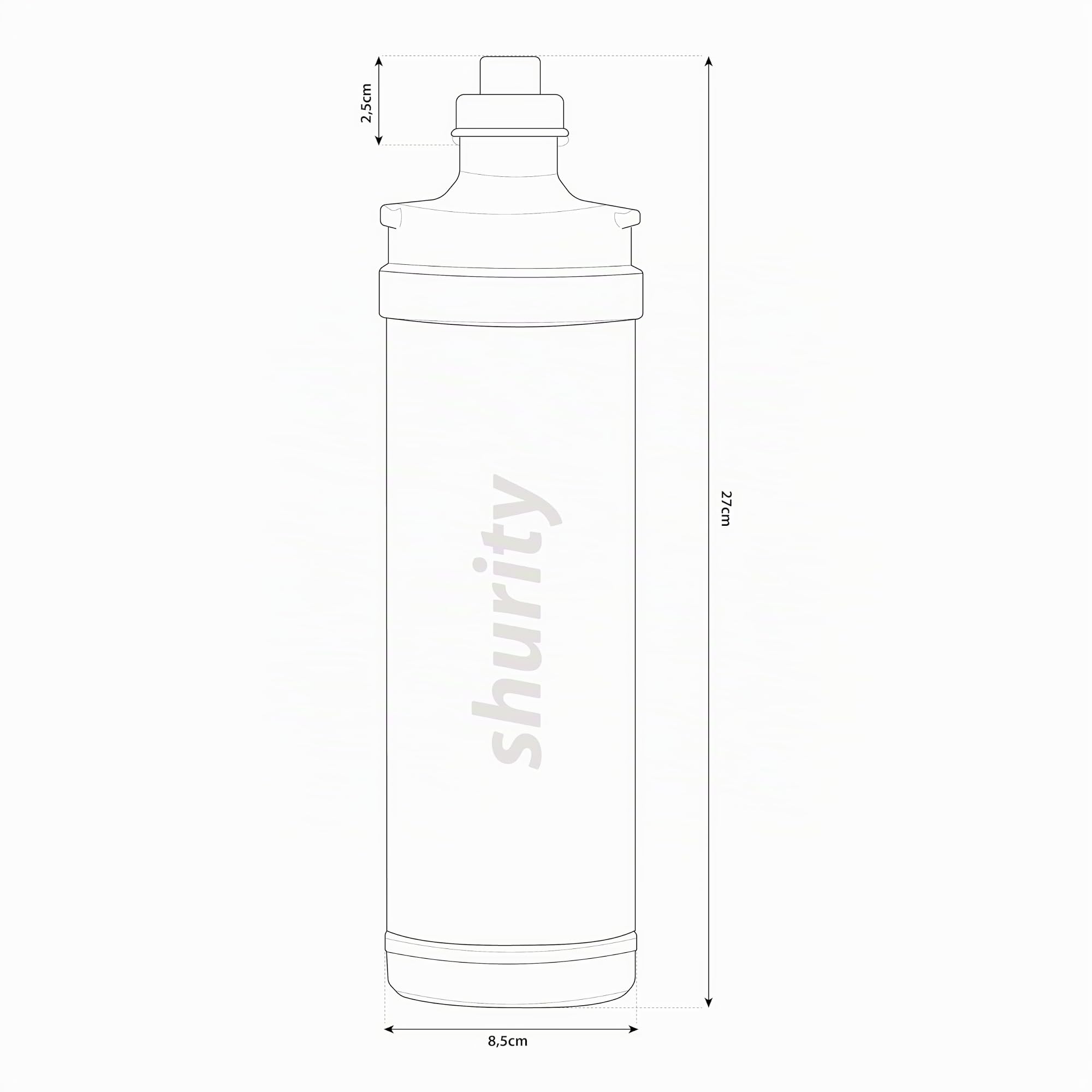 Shurity Filtro Sky Blue Small 15.000 lt. Antimicrobico con Sali d’Argento