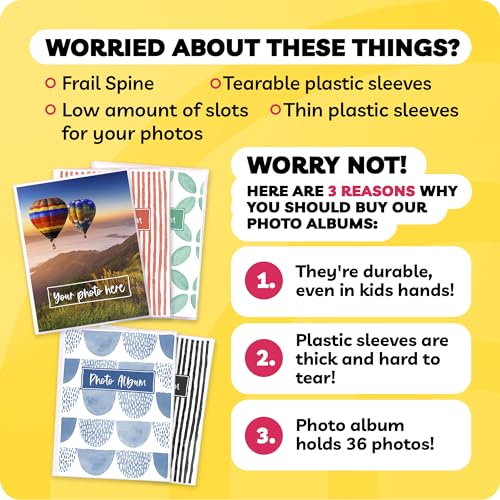 Photo Albums 4x6 Pictures - (Set of 16), by Paper Plan, Mini Albums, Each Can Hold Up To 36 Photos, Works With Portrait and Landscape Pictures - Perfect for Storing Beautiful Memories
