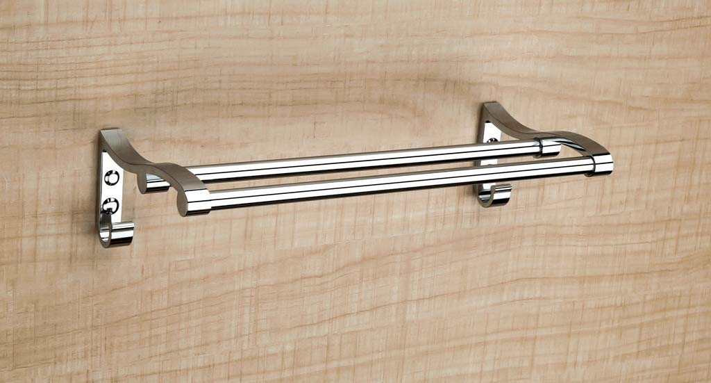 Handy Stianless steel bathroom Double Towel rod with hook | towel stand | towel rod| bathroom towel stand | towel bar | towel holder with cloths hook (Size-18 inch/Pack of-1) (B08CKY56B8) Amazon Price History, Amazon Price Tracker