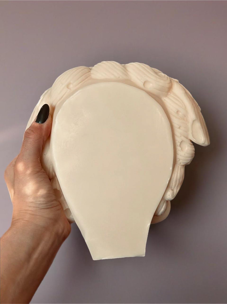 Extra Large Medusa Candle 3 lb – Hand-Poured Soy Wax Sculptural Candle, Aesthetic Home Decor, Statement Decorative Gift (White Oak Vanilla)