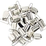 20pcs Hosenträgerclips Schnuller Klammer Bettuchspannerclips Silber 25mm